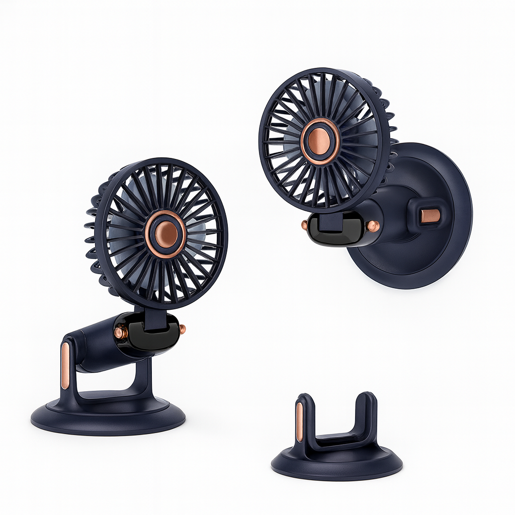 Handheld Mini Fan 3000mAh, Foldable 5-Speed USB Rechargeable, Neck-Hanging/Desk, Phone Stand & LED Display
