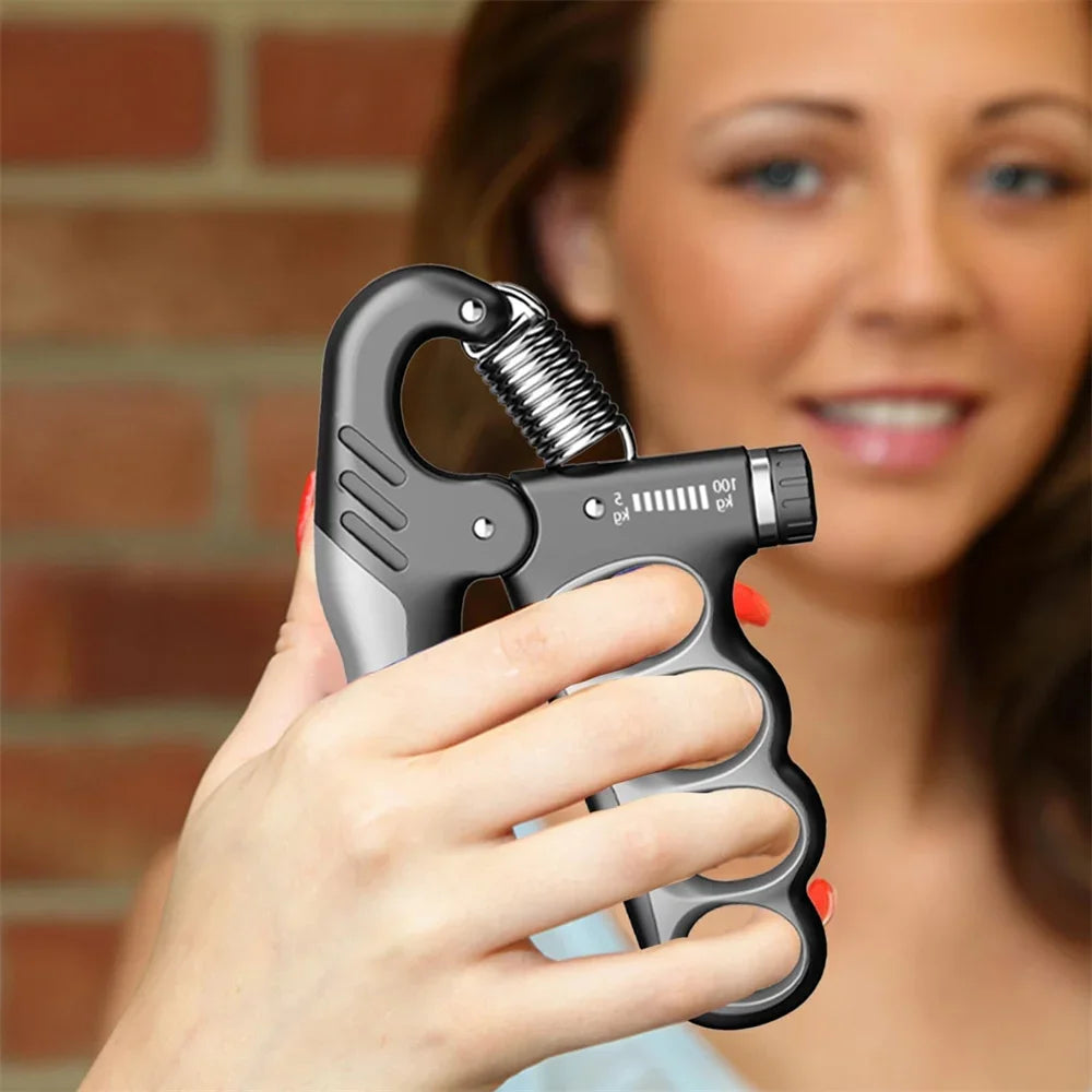 Adjustable Hand Grip Strengthener 5–100kg, Wrist & Forearm Trainer with Dynamometer, Finger Exerciser for Muscle Recovery, Fitness & Grip Power Training