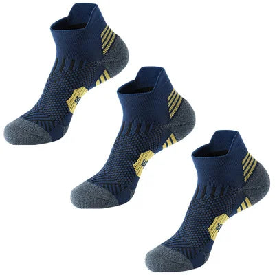 3 Pairs Non-Slip Sports Socks – Professional Quick-Dry Athletic Ankle Socks, Towel Cushion for Running, Training & Gym – Men & Women