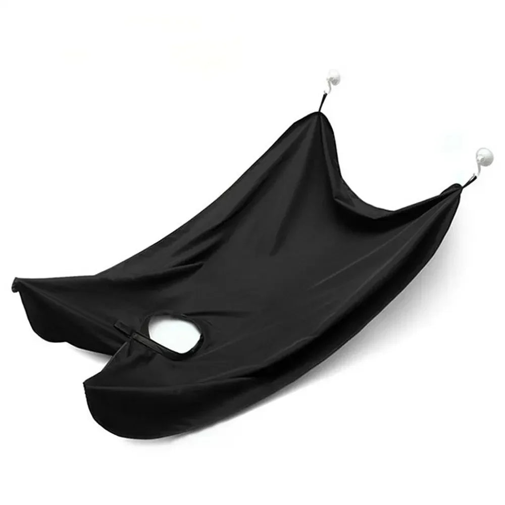 Beard Bib & Hair Catcher, No-Mess Shaving Cape, Mirror Suction Cups, Sink & Counter Cleanup