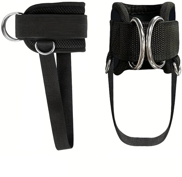 Ankle Straps for Cable Machines, Padded Double D-Ring Ankle Cuffs for Leg Workouts, Glute Kickbacks, Cable Kickbacks & Leg Extensions, Gym Fitness Accessories