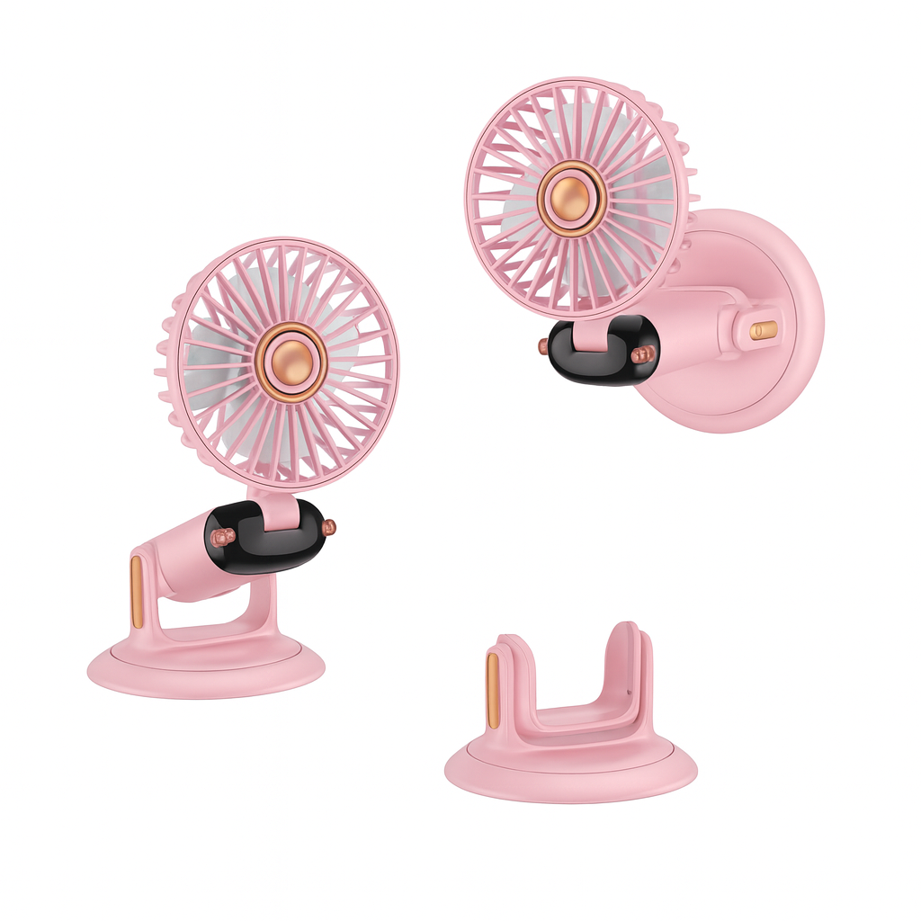 Handheld Mini Fan 3000mAh, Foldable 5-Speed USB Rechargeable, Neck-Hanging/Desk, Phone Stand & LED Display