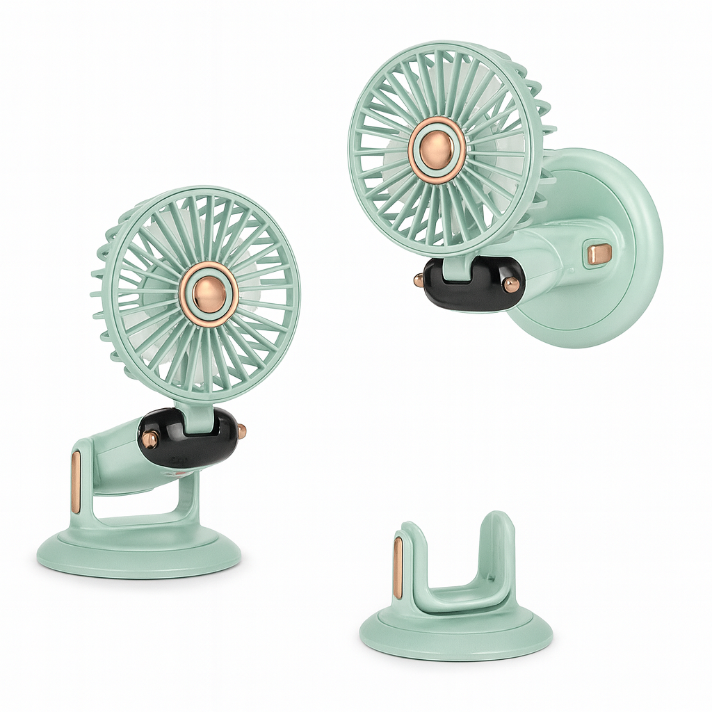 Handheld Mini Fan 3000mAh, Foldable 5-Speed USB Rechargeable, Neck-Hanging/Desk, Phone Stand & LED Display