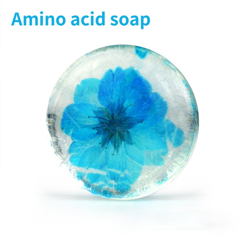 2.82oz / 80g Transparent Handmade Soap with Real Fresh Flower – Amino Acid Infused Moisturizing & Hydrating Facial & Body Bar