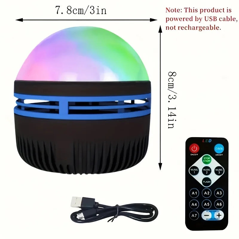 Galaxy Projector Night Light, LED Star & Ocean Wave Projector with Remote, RGB Colors, Auto-Rotate, USB Powered Ceiling Starlight for Bedroom, Kids, Nursery & Home Decor