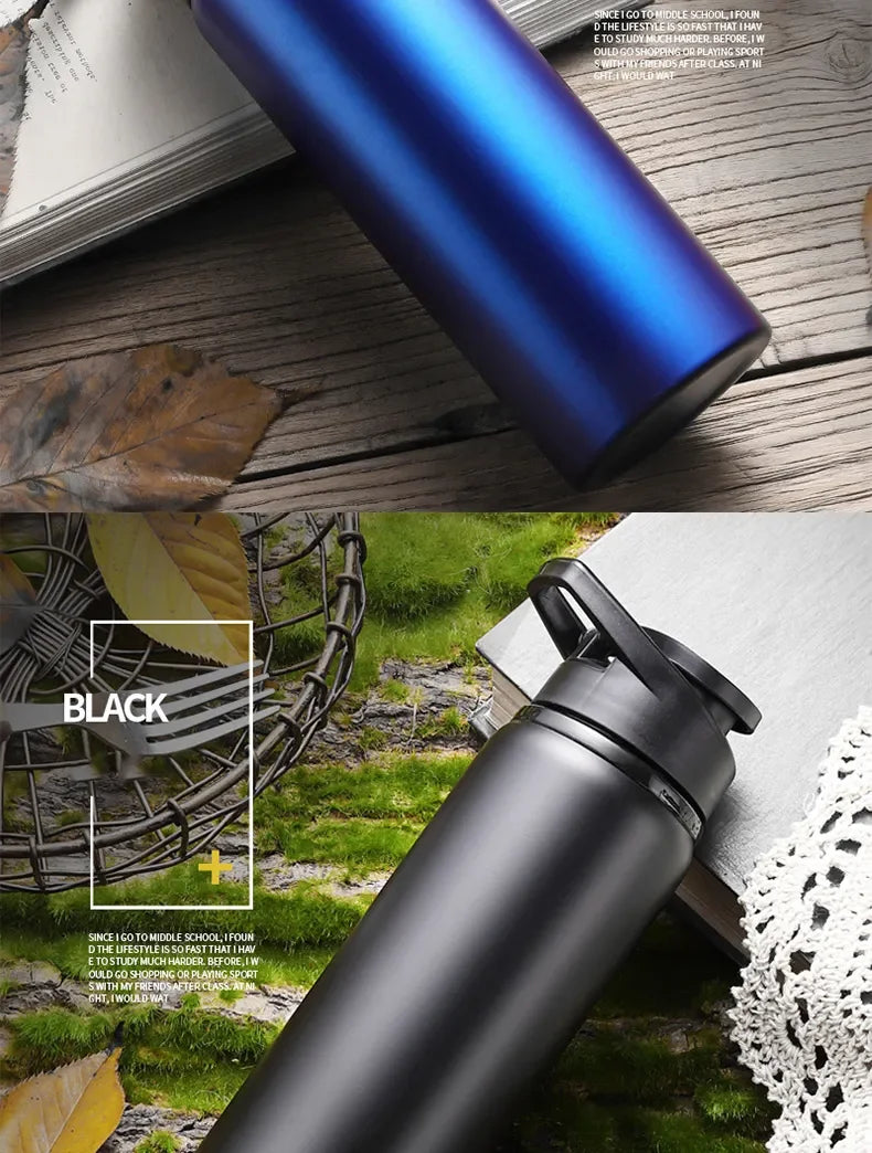 Aluminum Portable Water Bottle Leakproof Reusable Outdoor Sports Cup for Cycling Hiking Gym Halloween Gift Christmas Gift Travel