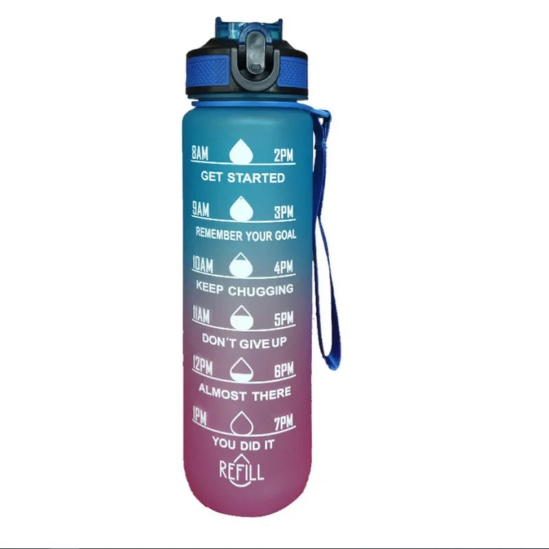 1 Liter Water Bottle Motivational Sport Water Bottle Leakproof Drinking Bottles Outdoor Travel Gym Fitness Jugs For Kitchen