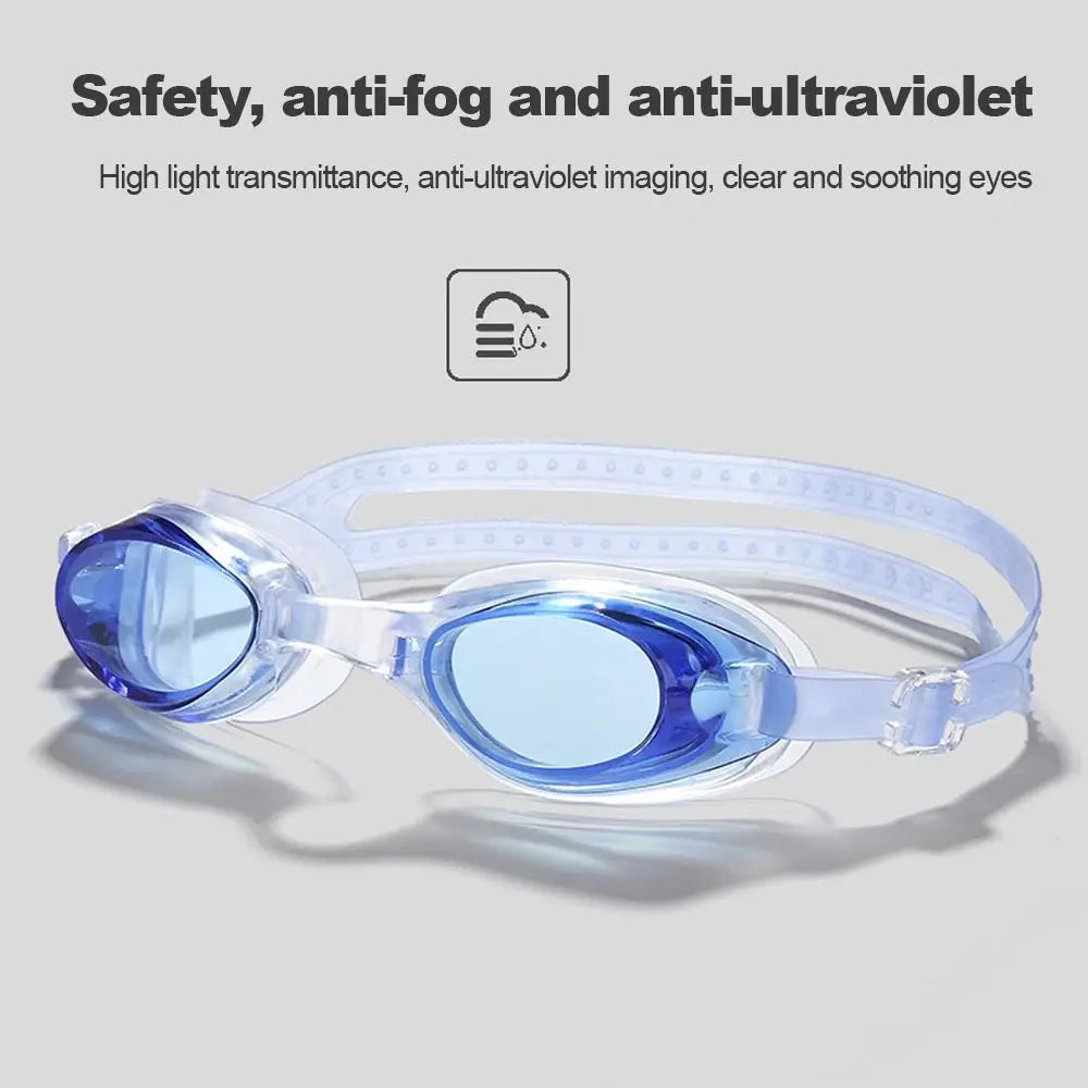 Anti Fog UV Swim Goggles with Ear Plugs & Case for Adults Kids