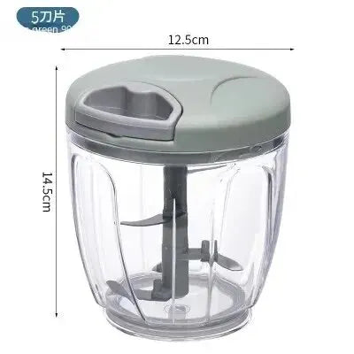 Manual Ginger Garlic Chopper & Press, Handheld Vegetable Cutter, Mini Meat Grinder, Multifunction Food Processor for Kitchen