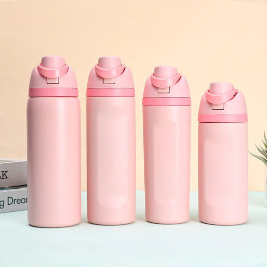 304 Stainless Steel Insulated Water Bottle with Straw, Leakproof