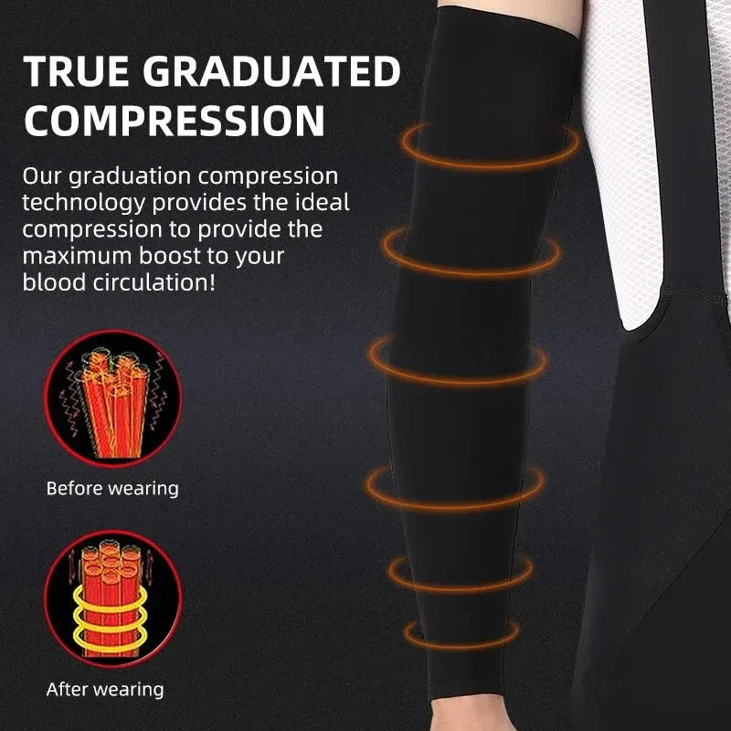 Cooling Ice Silk Arm Sleeves - UV Sun Protection for Outdoor Cycling, Running & Golf, Unisex One-Size (1 Pair, Black)
