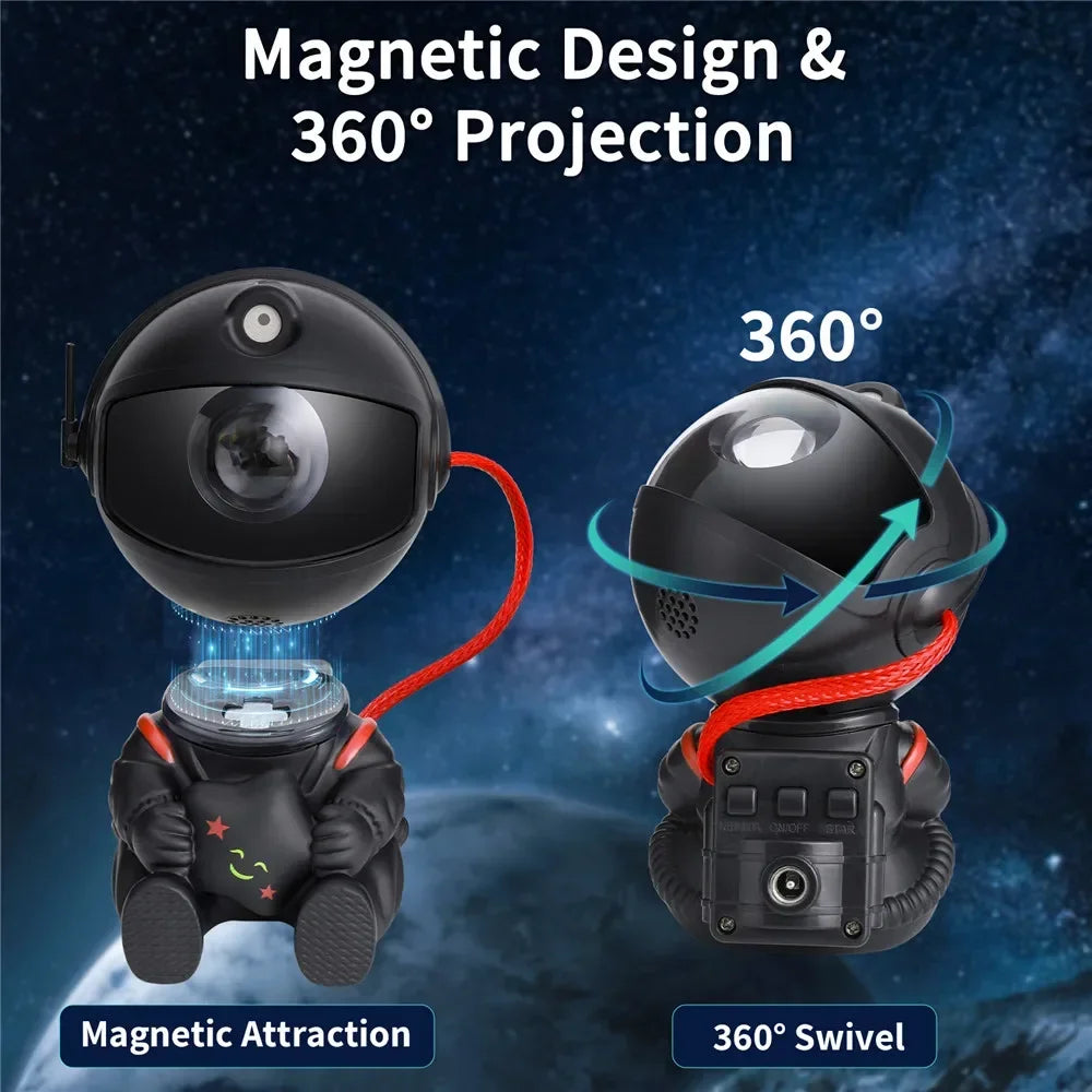 Astronaut Star Projector Galaxy Night Light - 360° Adjustable Nebula Ceiling Projector with Remote & 45/90 Min Timer, LED USB 5V Bedroom Decor for Kids & Adults, Gift