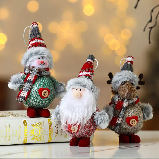 New Year 2022 Christmas Tree Decorations Cute Dolls Pendant Navidad 2021 Home Decor Christmas Tree Ornaments Xmas Gift