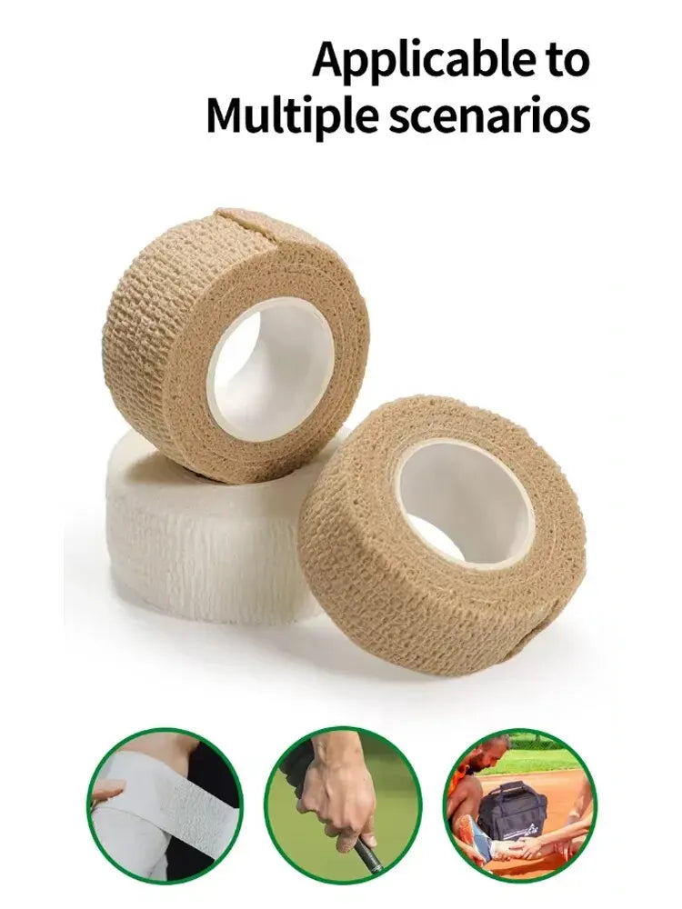 Self-Adherent Cohesive Bandage Wrap, Elastic Athletic Tape for Sports, Medical, and First Aid, Non-Woven Self-Adhesive Stretch Bandage Roll – Skin Color