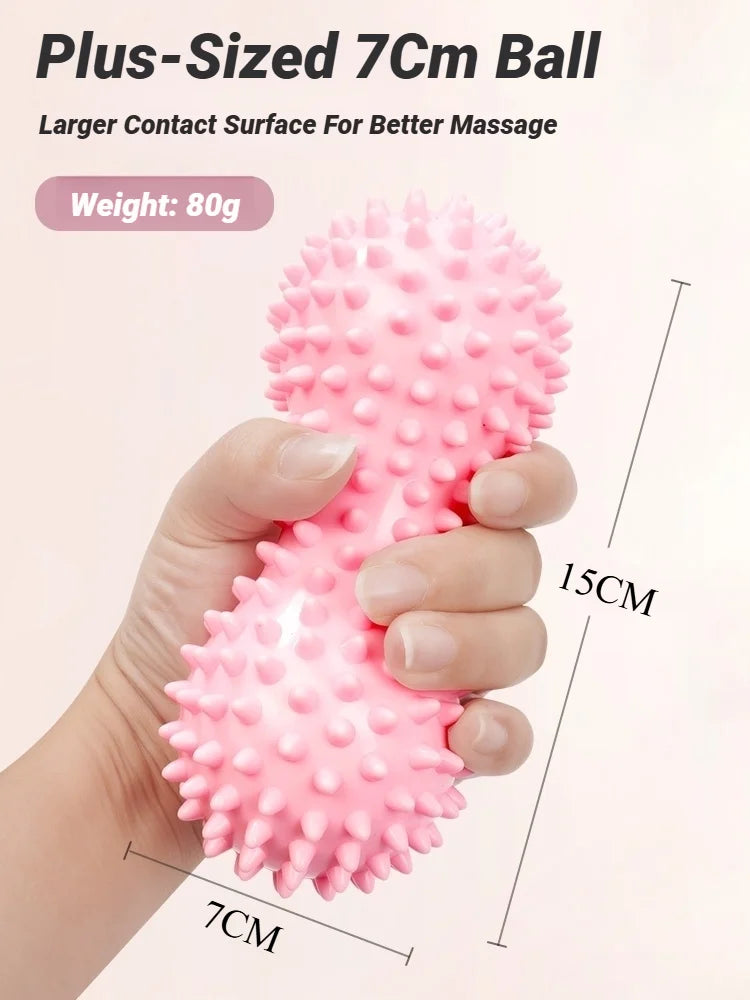Peanut Spiky Massage Ball, Foot & Muscle Massager for Plantar Fasciitis, Trigger Point Therapy, Stress Relief, Myofascial Release & Deep Tissue Relaxation