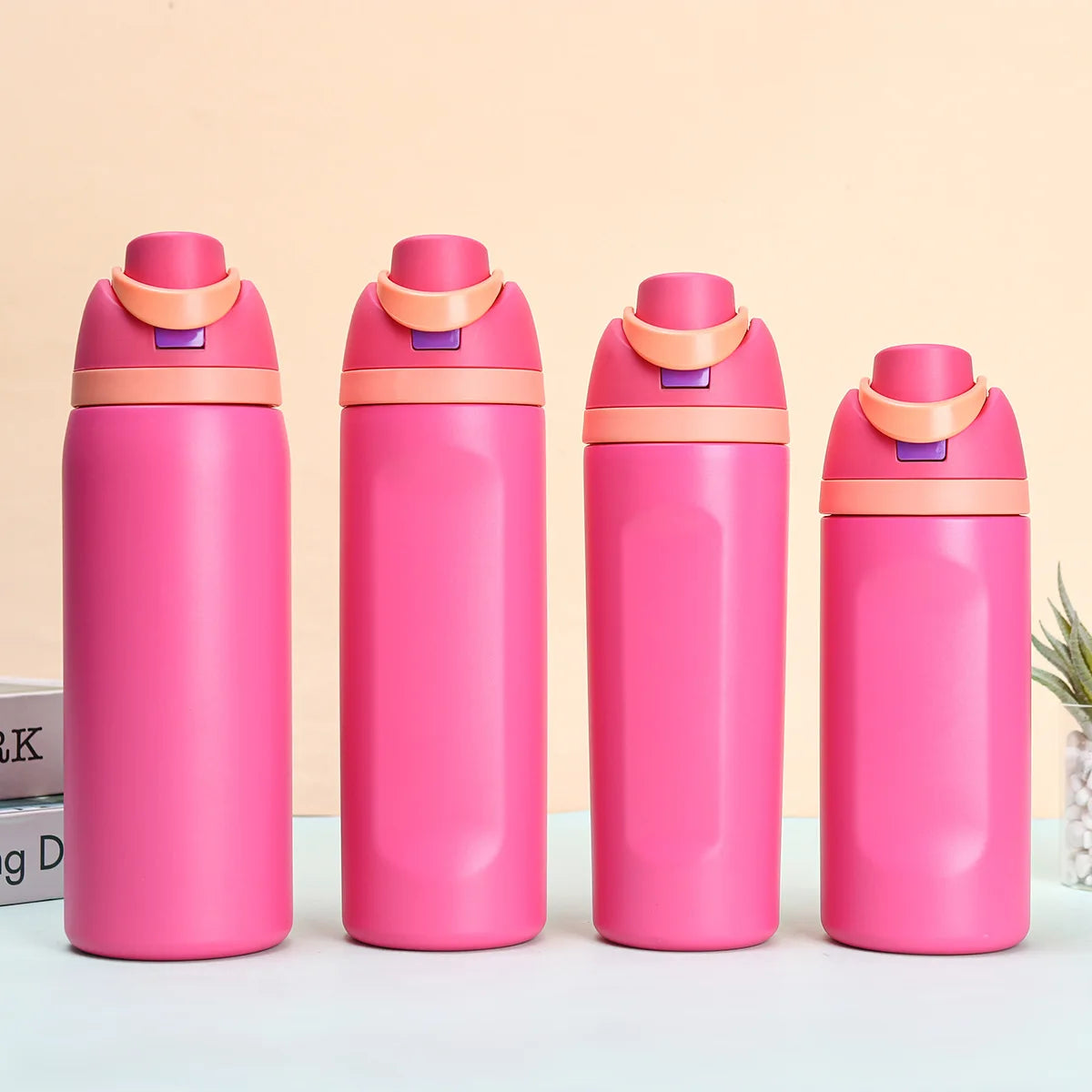 304 Stainless Steel Insulated Water Bottle with Straw, Leakproof