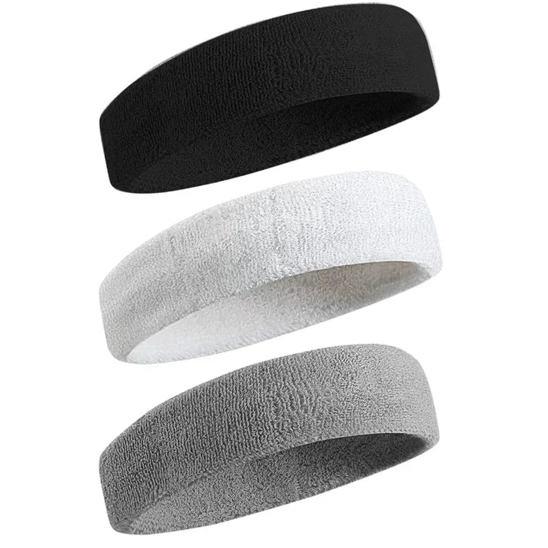 3pcs Sweatproof Sports Headbands for Men and Women - Moisture-wicking Sweatband for Tennis, Basketball, Running, Gym, Workout