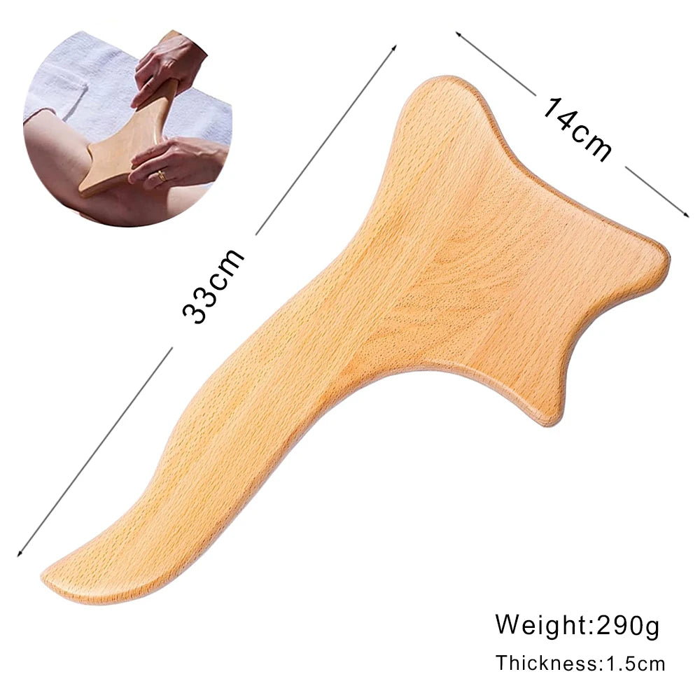 Wooden Lymphatic Drainage Massage Tool – Anti-Cellulite Body Shaping Massager for Muscle Relief, Gua Sha Therapy & Beauty Spa Treatments
