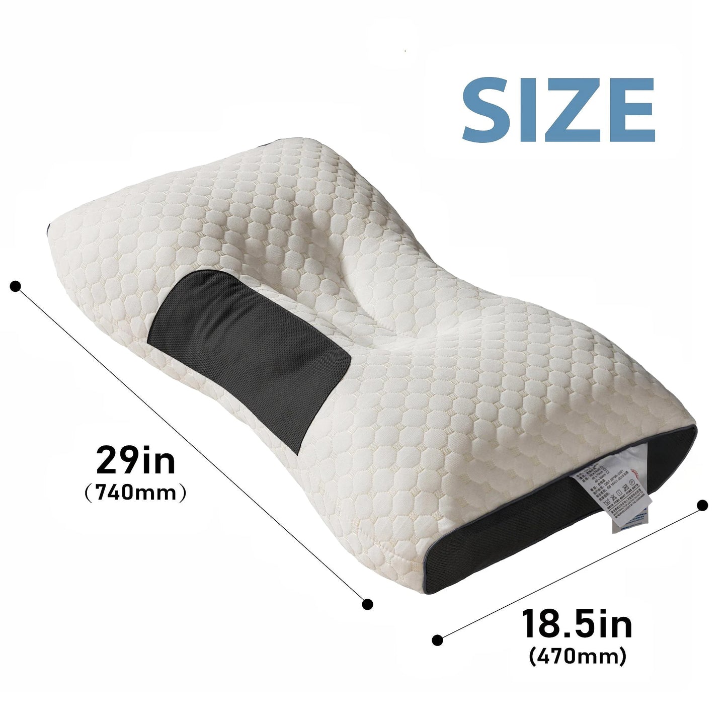 [Durable Build]Breathable Knitted Pillow with Neck Support for Sleep & Massage–Moisture-Absorbing, Machine Washable,SPA Pillow.