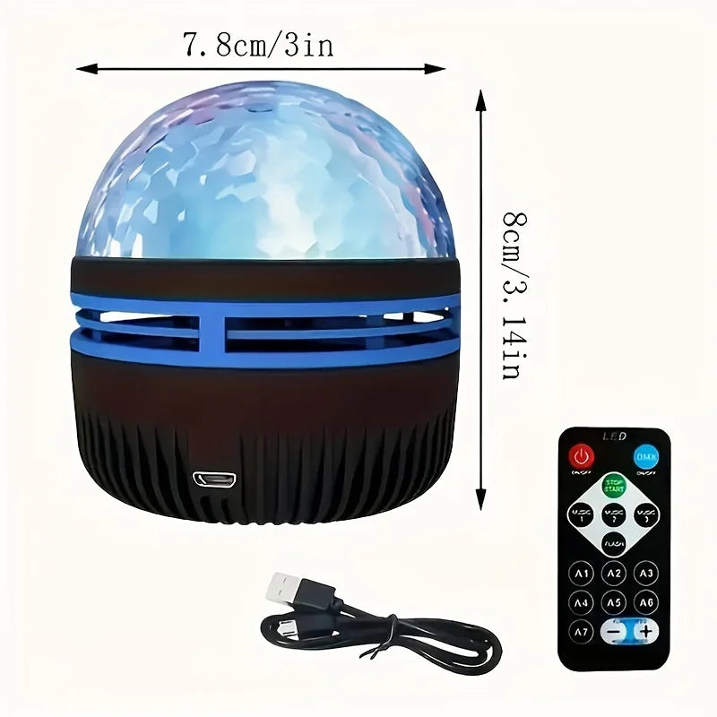 Galaxy Projector Night Light, LED Star & Ocean Wave Projector with Remote, RGB Colors, Auto-Rotate, USB Powered Ceiling Starlight for Bedroom, Kids, Nursery & Home Decor