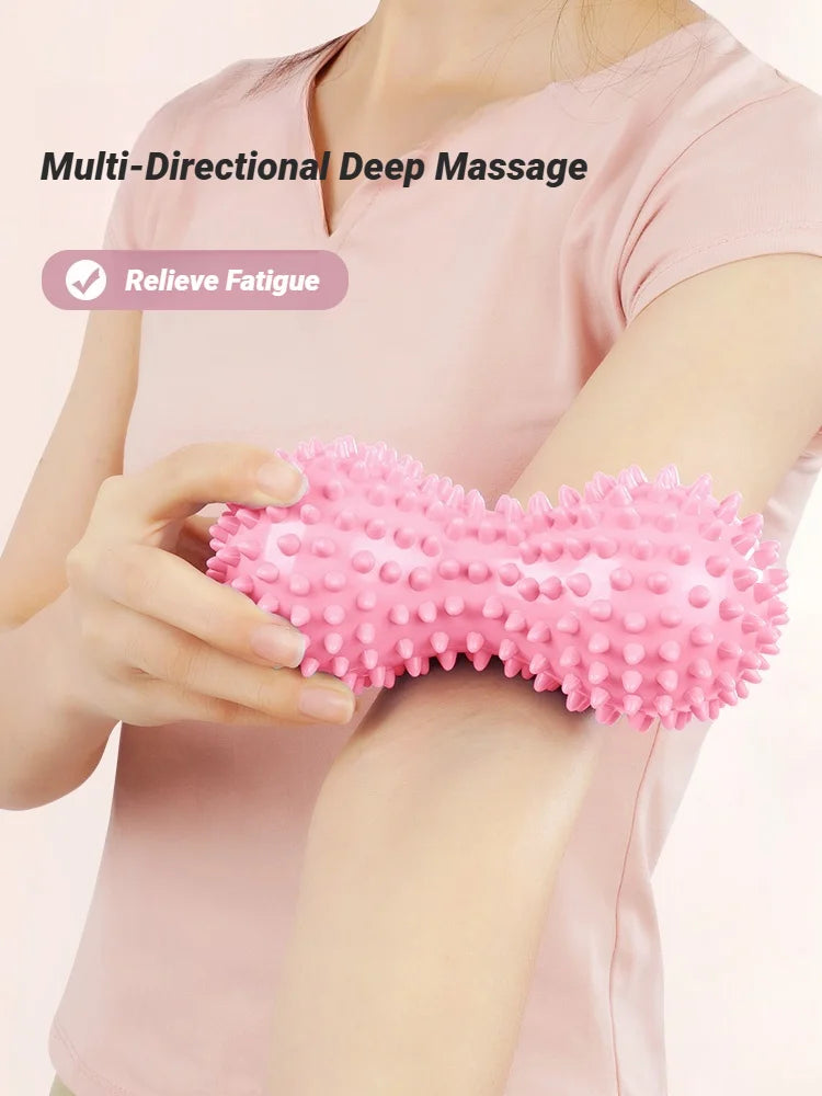Peanut Spiky Massage Ball, Foot & Muscle Massager for Plantar Fasciitis, Trigger Point Therapy, Stress Relief, Myofascial Release & Deep Tissue Relaxation