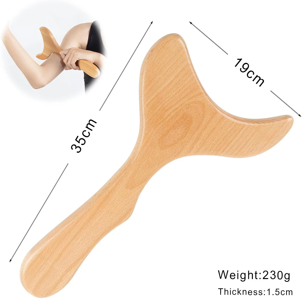 Wooden Lymphatic Drainage Massage Tool – Anti-Cellulite Body Shaping Massager for Muscle Relief, Gua Sha Therapy & Beauty Spa Treatments