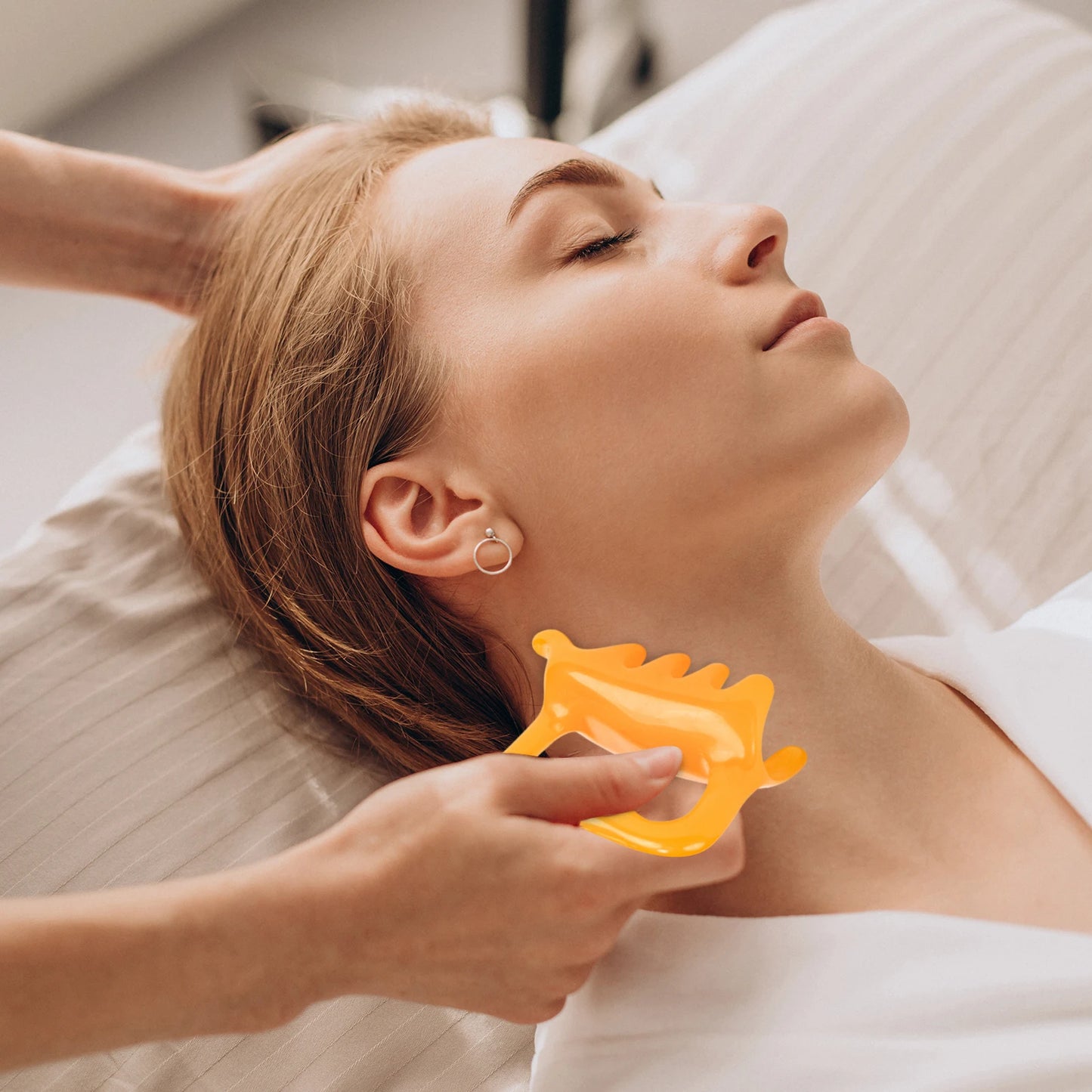 Large Fascia Massage Tool - Handheld Myofascial Release & Cellulite Massager, Trigger Point Stick for Neck Back Legs (Resin)