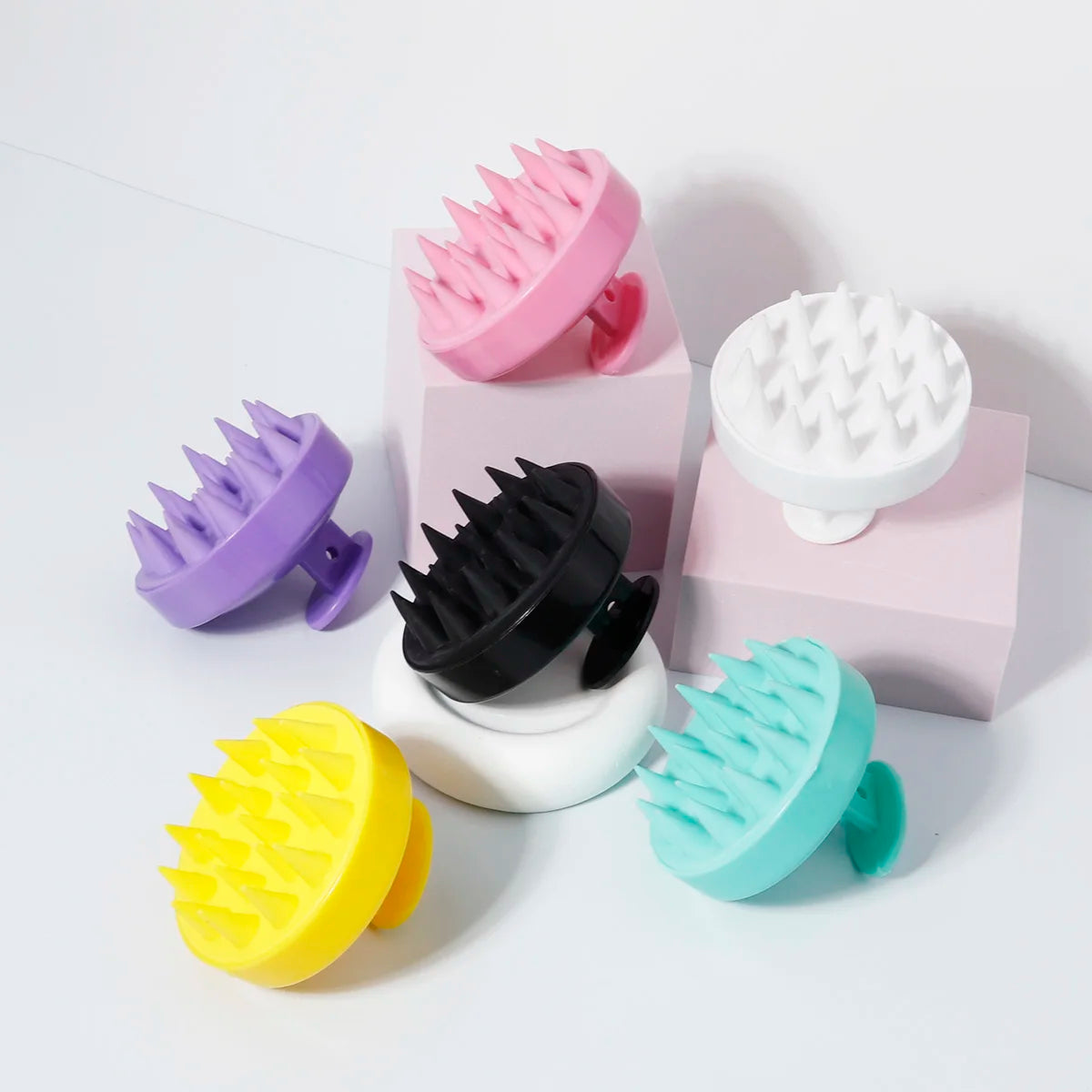 Silicone Scalp Massage Shampoo Brush – Soft Hair Washing Comb for Deep Scalp Cleansing, Dandruff Removal & Relaxing Head Massage – Wet & Dry Hair Brush for Men, Women & Kids