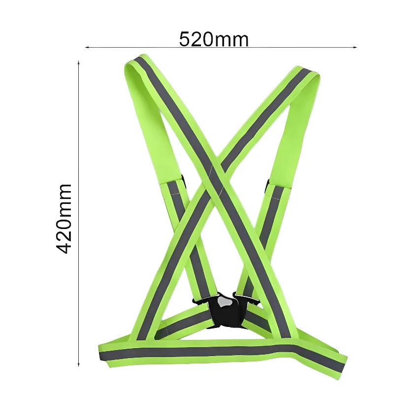 Reflective Safety Vest High Visibility, Lightweight Adjustable Elastic Straps for Running, Cycling, Walking, Traffic