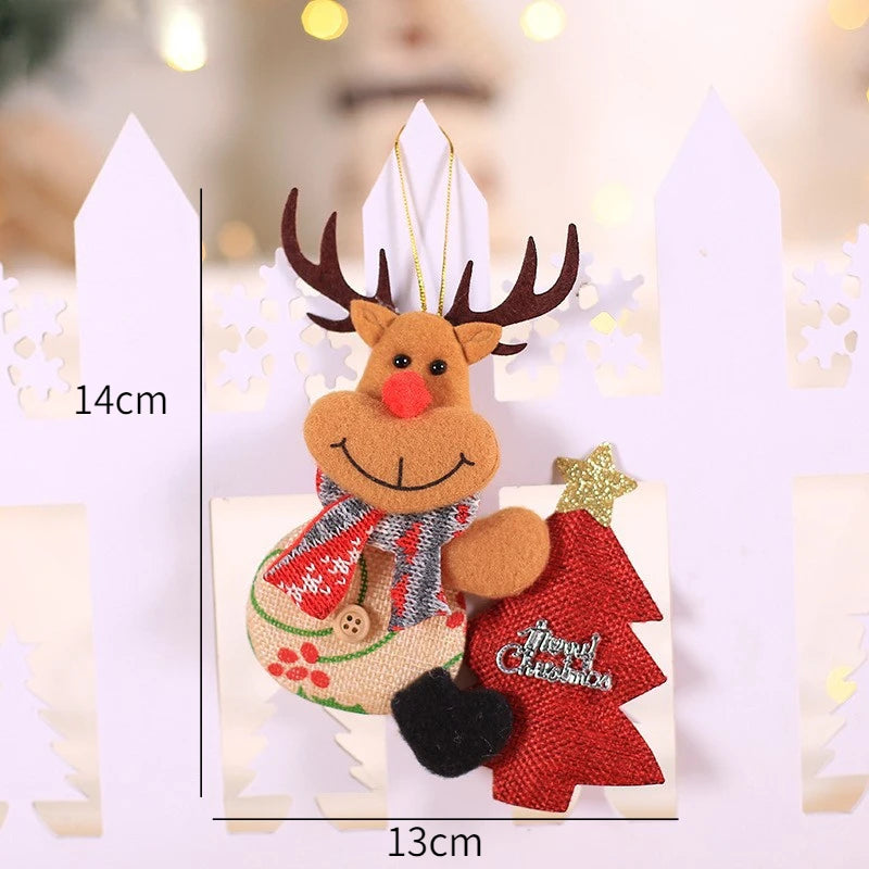 New Year 2022 Christmas Tree Decorations Cute Dolls Pendant Navidad 2021 Home Decor Christmas Tree Ornaments Xmas Gift