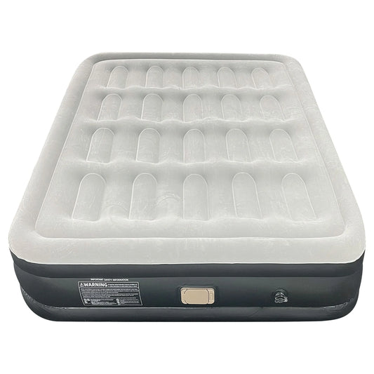 1-2 Person Automatic Inflatable Air Mattress with Built-In Pump, Thick PVC Camping Bed for Indoor Outdoor Use, Portable Sleeping Mat for Travel & Home