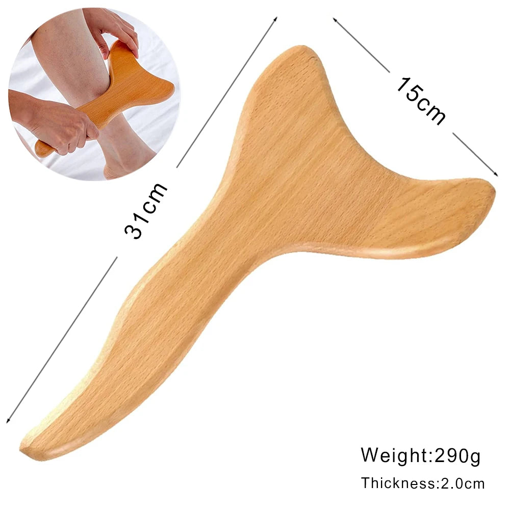Wooden Lymphatic Drainage Massage Tool – Anti-Cellulite Body Shaping Massager for Muscle Relief, Gua Sha Therapy & Beauty Spa Treatments