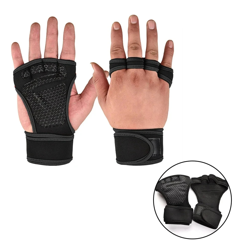 Workout Gloves for Men & Women, Weightlifting & Fitness Training Gloves with Wrist Support, Palm Protection for Gym, Bodybuilding & Dumbbell Exercises