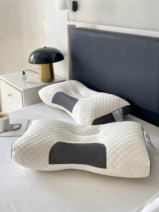 [Durable Build]Breathable Knitted Pillow with Neck Support for Sleep & Massage–Moisture-Absorbing, Machine Washable,SPA Pillow.