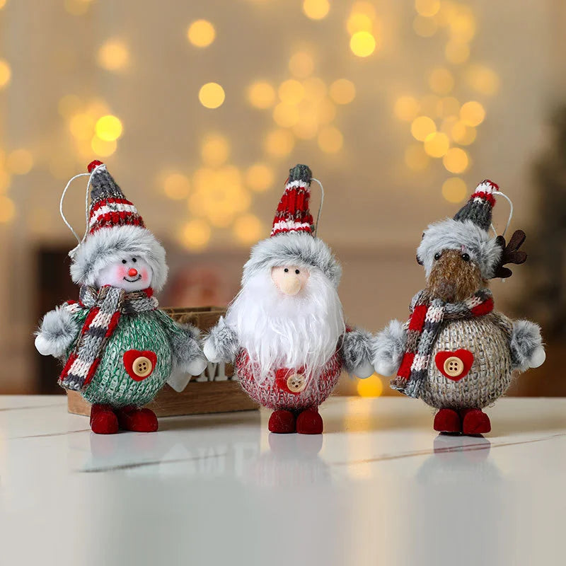 New Year 2022 Christmas Tree Decorations Cute Dolls Pendant Navidad 2021 Home Decor Christmas Tree Ornaments Xmas Gift