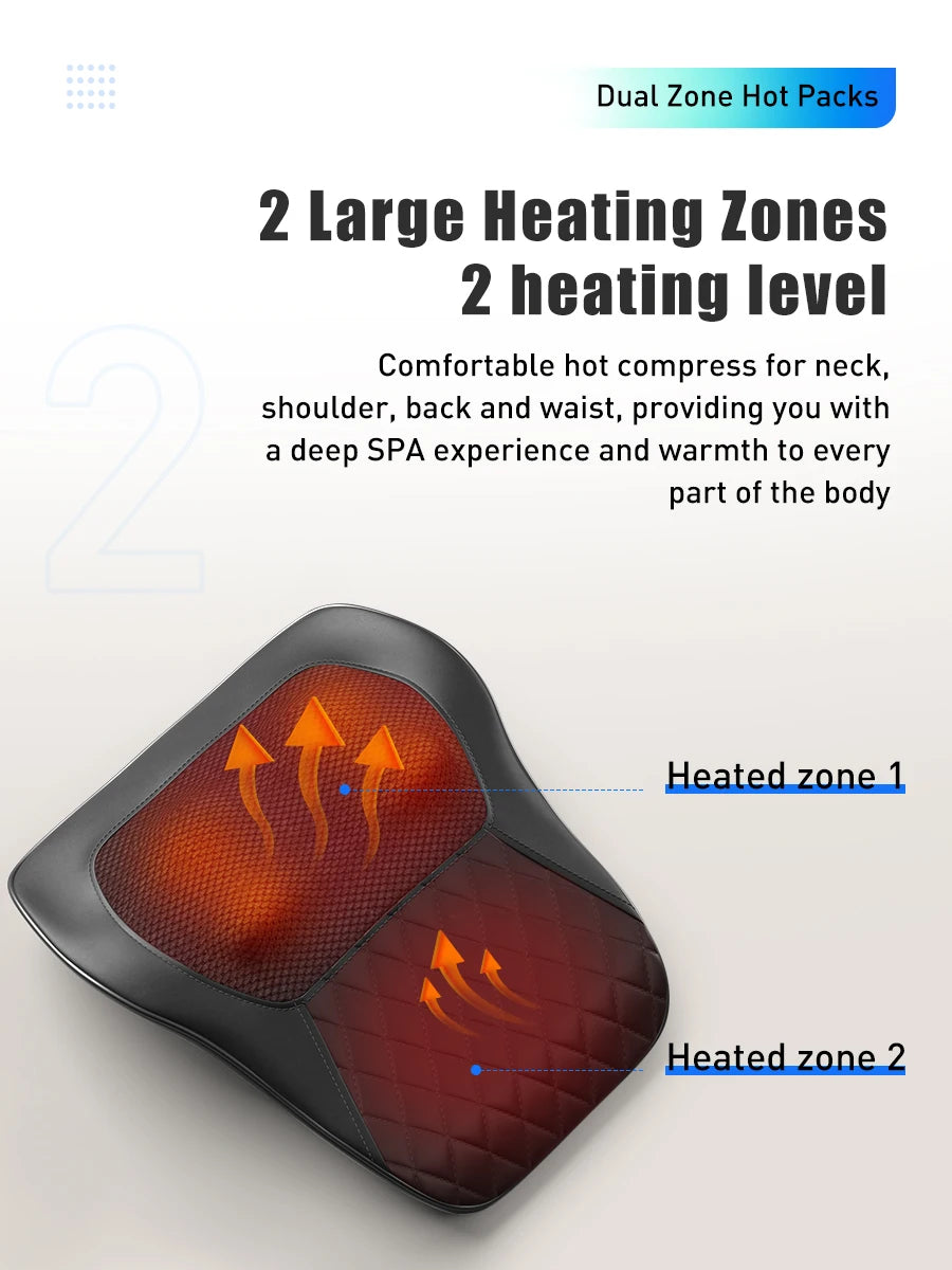 Neck Pillow Massager 3 Speed Adjustment Vibration Heating Massage Machine Can Be Used To Relax Shoulder, Neck, And Back Muscle