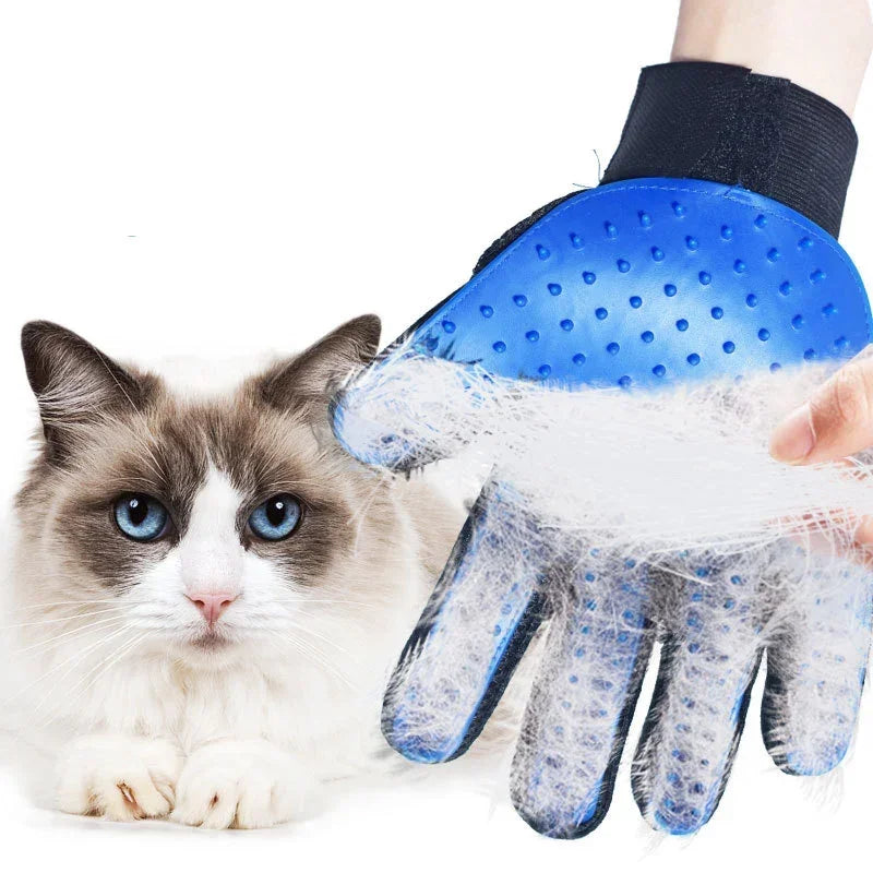 Pet Grooming Glove for Cats & Dogs – Hair Removal & Massage Mitt with Soft TPR Tips – Deshedding Brush for Bathing, Cleaning, and Pet Hair Control