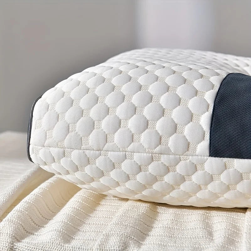 [Durable Build]Breathable Knitted Pillow with Neck Support for Sleep & Massage–Moisture-Absorbing, Machine Washable,SPA Pillow.