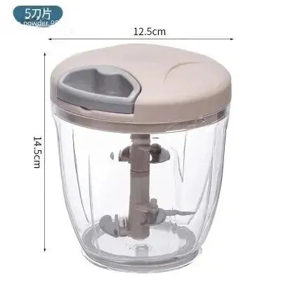 Manual Ginger Garlic Chopper & Press, Handheld Vegetable Cutter, Mini Meat Grinder, Multifunction Food Processor for Kitchen