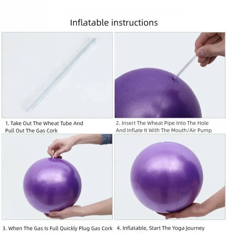25cm Pilates Ball for Yoga & Fitness, Small Exercise Ball for Core Training, Balance, Physical Therapy, Stability & Home Workouts