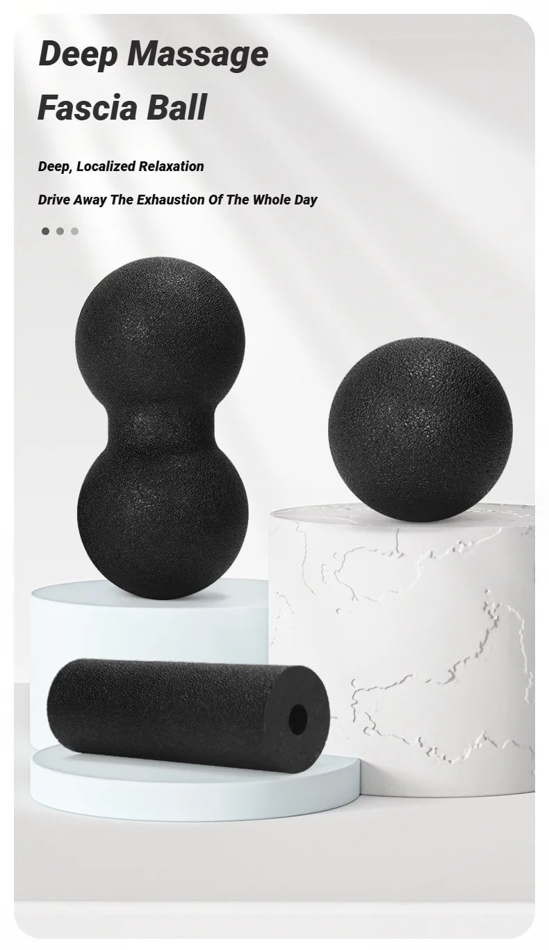 Peanut Massage Ball, High-Density Foam Roller for Muscle Relaxation, Myofascial Release, Back, Neck & Cervical Pain Relief, Yoga & Fitness Recovery Tool