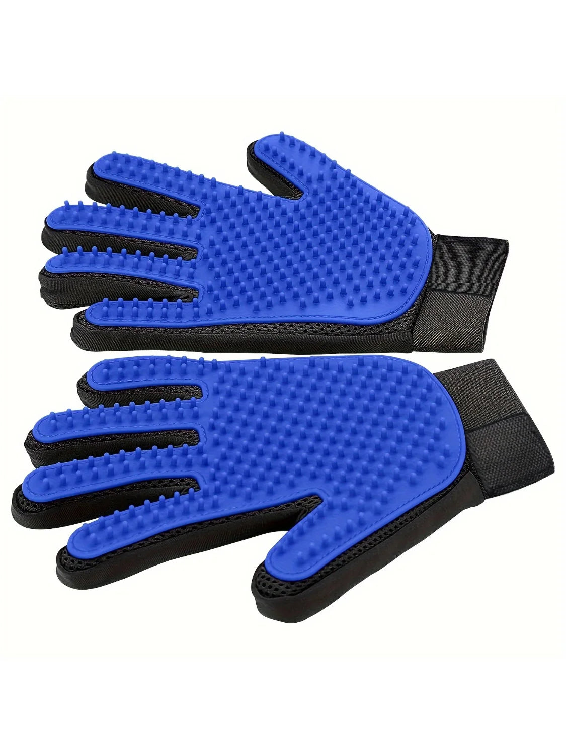 A pair of pet grooming gloves - gentle brush removal, suitable for dogs and cats - massage stimulation loop - easy to use