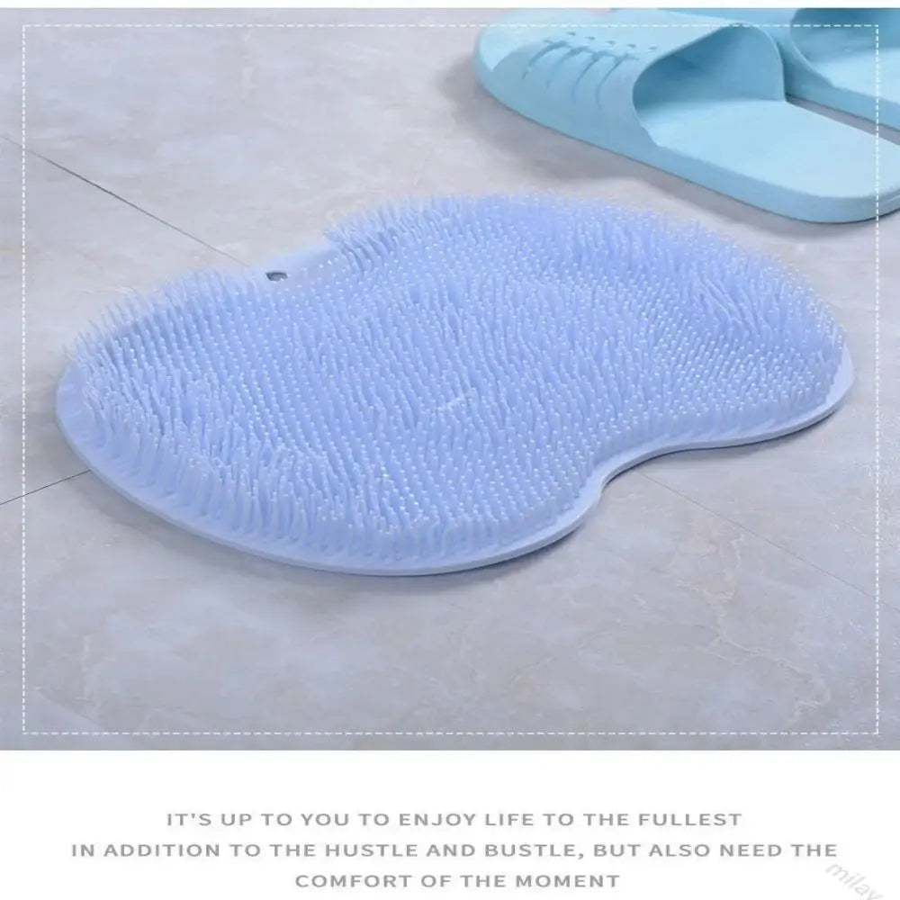 Exfoliating Shower Massage Scraper Bathroom Non-slip Bath Mat Back Massage Brush Silicone Foot Wash Body Cleaning Bathing Tool