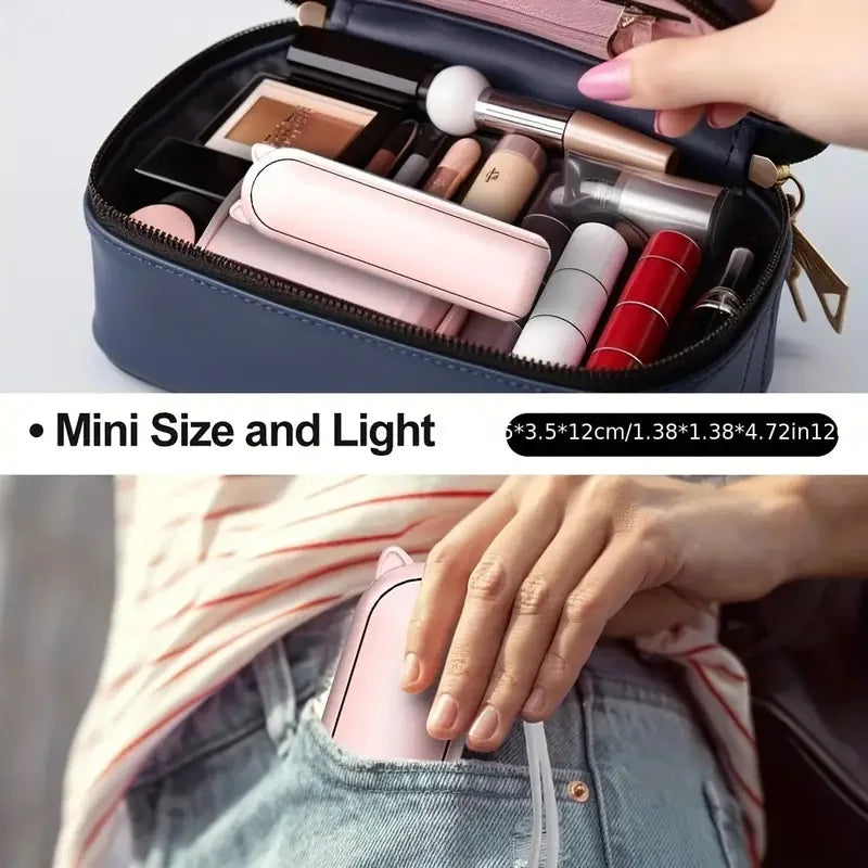 Portable Mini Fan – USB Rechargeable, Foldable Handheld Fan with 3-Speed Settings, Quiet Personal Cooling for Travel & Outdoor