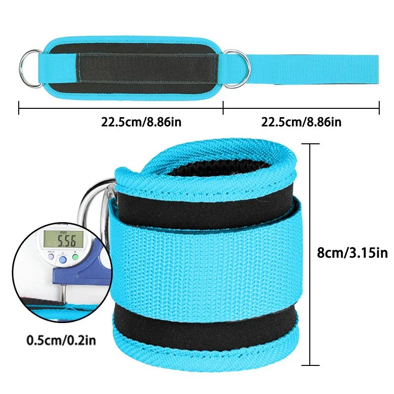 Ankle Straps for Cable Machines, Padded Double D-Ring Ankle Cuffs for Leg Workouts, Glute Kickbacks, Cable Kickbacks & Leg Extensions, Gym Fitness Accessories