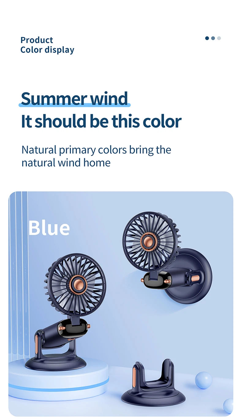 Handheld Mini Fan 3000mAh, Foldable 5-Speed USB Rechargeable, Neck-Hanging/Desk, Phone Stand & LED Display