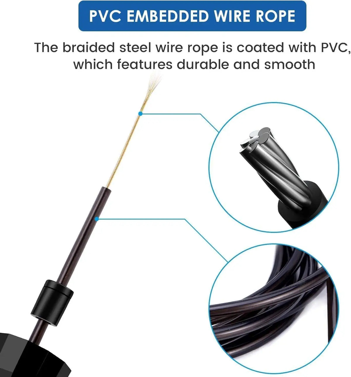 Adjustable Speed Jump Rope with Ball Bearings, Tangle-Free Wire Rope with Foam Handles for Fitness, Boxing, Cardio, Home Workouts & Weight Loss