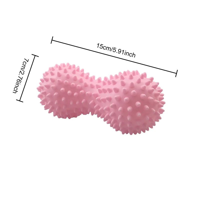 Peanut Spiky Massage Ball, Foot & Muscle Massager for Plantar Fasciitis, Trigger Point Therapy, Stress Relief, Myofascial Release & Deep Tissue Relaxation
