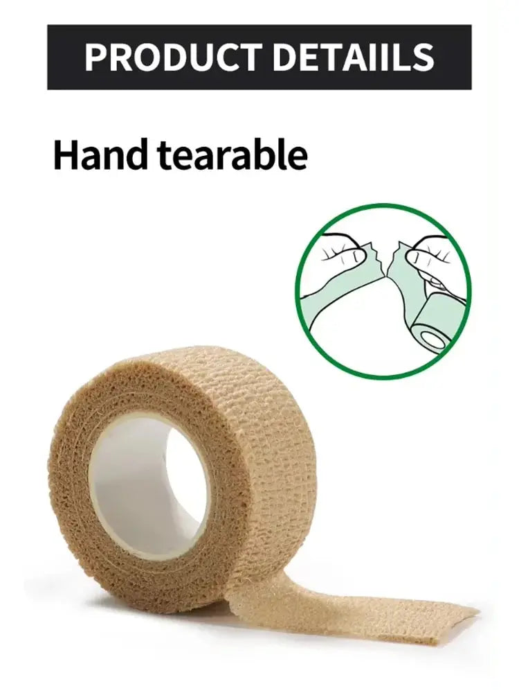 Self-Adherent Cohesive Bandage Wrap, Elastic Athletic Tape for Sports, Medical, and First Aid, Non-Woven Self-Adhesive Stretch Bandage Roll – Skin Color
