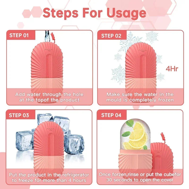 Ice Face Roller Ice Cube Beauty Massage Silicone Ice Mold For Eye Puffiness Ice Facial Roller Shrink Pores Multifunctional mold